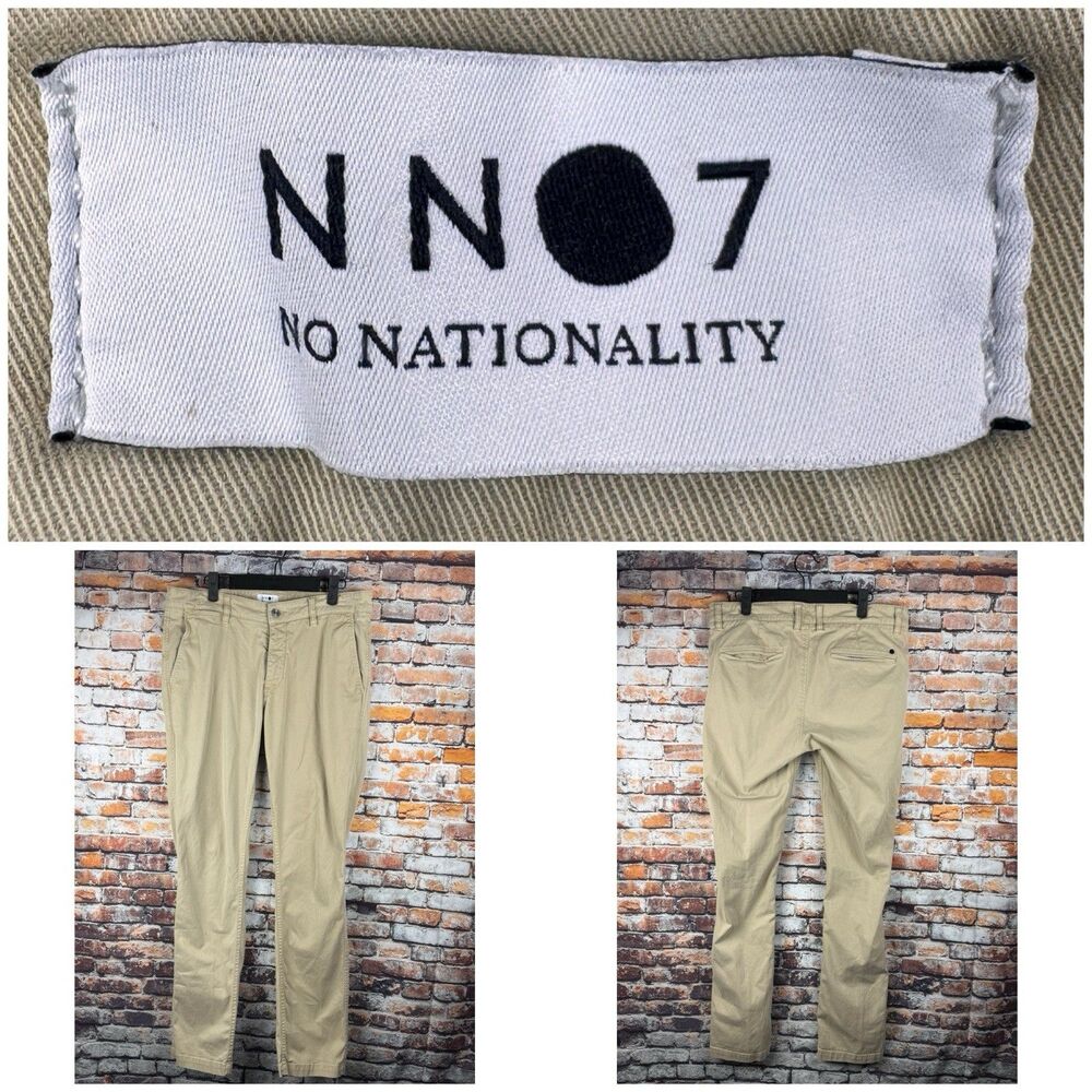 NN07 No Nationality March 1400 Beige Chino Khaki Straight Leg Pants 32x32
